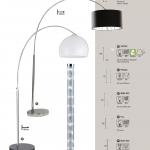 Arcs lámpara of Floor Lamp 1xE27 100w Chrome