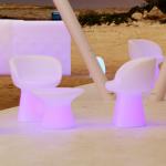 Mallorca 60 chair iluminada baterÃ­a recargable LED RGB 60x55x71cm 