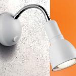 Clip Wall Lamp E14 40w R50 Chrome white