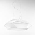 Viki Pendant Lamp white with TESSUTO BIELASTICO 230V, E27, 2x30W