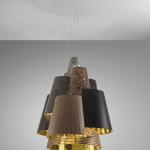 Melting Pot Pendant Lamp 120 E27 3x70W Halo Outdoor fantasías oscuras/indoor Gold