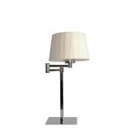 Arm Table Lamp Chrome lampshade textile 1 E27x60W