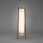 Inn Side Floor Lamp Outdoor LED 4x16W - White opal Structure Wood