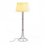 Naomi lámpara of Floor Lamp E27 205W cable Black lampshade Beige