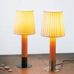 Basica minima Table Lamp Nickel lampshade Cinta en Crude