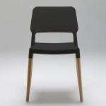 Belloch chaise polipropileno et hêtre (intérieur) Noir