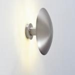 Scheibe Medium Ø24 cm LED Wandleuchte 9W - Struktur und lampenschirm metálica níquel Satin