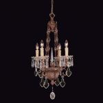 Bronze & Glass Pendant Lamp indoor 4xE14 60W