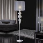 Lena Floor Lamp 174x45cm 1xE27 LED 10W - Lacquered white bright