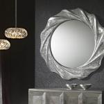 Gaudi espelho Rodada 97x97cm - Folha de prata