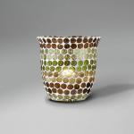 Lluvia Lâmpada pingente 1L polido ouro + abajur mosaico Verde/Marrom
