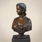 escultura di Bronzo Busto Dama