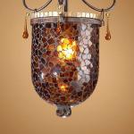 Accessory lampshade mosaic Glass Brown/Oro Small