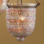 Acessorio abajur mosaico Vidro laranja Topos Grande