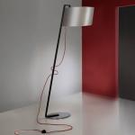 Flow lámpara of Floor Lamp 1L Black Brillo + lampshade Silver