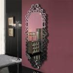 Sorrento mirror Wood Black