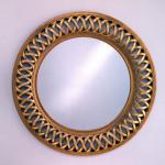 Classic specchio Rotonda Calado Foglia di argento/Oro