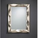Alboran specchio rettangolare Quadro Volumetrico Foglia di argento invecchiato 116x86cm