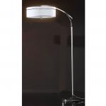 Ibis lámpara de Lampadaire E27 LED 3x10W Aluminium/Chrome + abat-jour tissu blanc