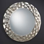 Ondas mirror Round Framework waves Silver Leaf