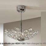 Luppo ceiling lamp 6L G4 Extensible Chrome Glass facetado