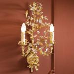 Verdi Wall Lamp Florentino 2L E14 LED 4W without lampshade Ivory Gold