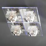 Cubic soffito 4L Cromo lucido/metacrilato Biselado