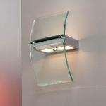 Glass Wall Lamp 80W bright chrome