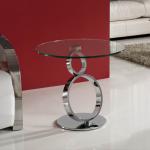 Aros corner table Chrome/Glass