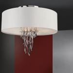 Domo ceiling lamp 4xE14 LED 4W 55 ø bright chrome + white lampshade