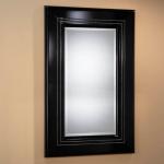 Luxury rectangular mirror Medium Black