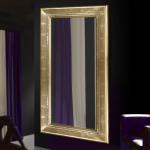 Luxury specchio rettangolare Grande Foglia di Oro