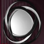 Nadine mirror ø127cm Silver/Black