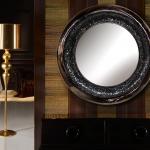 Gaudi spiegel Runde Schwarz perle