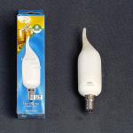 Fluorescent energy saving light bulb opal E14 candle Flama 11W 3000Kº