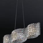 Onda Lamp G9 4x53W long Faceted glass mesh