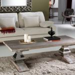 Antica table centro 50,5x160cm - Wood olmo with patina white