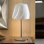 Helike Lampe de table LE D E27 60W blanc brillant