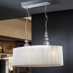 Mercury Pendant Lamp Doble 52x94cm 4xE27 LED 10W - Chrome Diffuser Silver