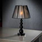 Mercury Lampada da tavolo Grande 1xE27 LED 10W 39x25cm - lucido nero Paralume nero