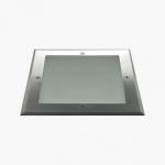 Compact Recessed suelo Square 275mm Hit tc Cri 20w Glass acidado Stainless Steel