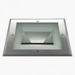 Compact Recessed suelo Square 370mm 16 Accent LED 6000k 24w 230v 22ú Stainless Steel