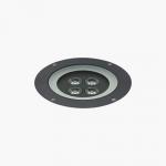 Flat Recessed suelo 4 Accent LED 6000k 230v 10w 22ú Black