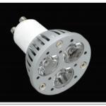 Lámpara LED GU10 dicroica Serie TG Aluminio óptica Transparente 3x1W = 3W