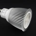 Lámpara LED GU10 dicroica Serie TG Aluminio óptica Transparente 3x2W = 6W