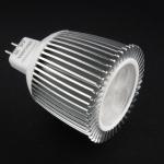 SERIE MG LED Lampada tipo dichroic, corpo Alluminio, óptica Trasparente GU5.3 3x6W