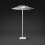 Wind Floor Lamp sombrilla Chrome white