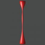 Jazz Lampada da terra 190cm R7s 400w - Laccato Rosso Brillo