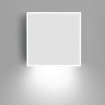 Alpha luz de parede Quadrada - Lacado branco fosco e Cromo