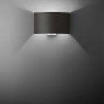 Combi Wall Lamp with switch Gx24q 2 1x18w lampshade methacrylate Brown Matt Chrome